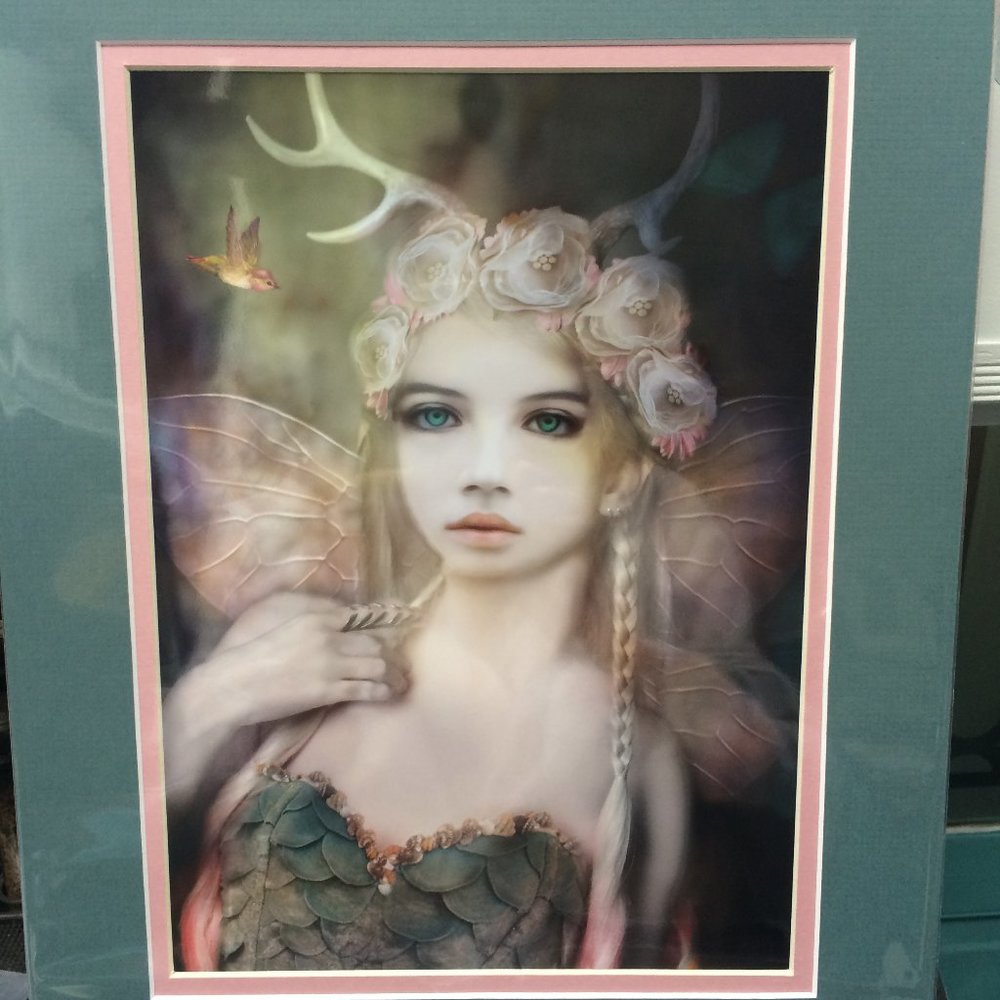 Fair Garden Five metallic fine art print double matted 11x14 frame size